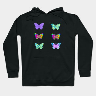 Psychedelic Butterflies - small 6 pack Hoodie